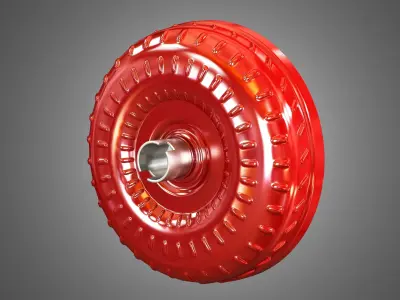 Transmission Torque Converter - with 5 Interior Parts 3D model