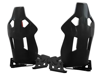 carbon fibre car racing seat 3D model