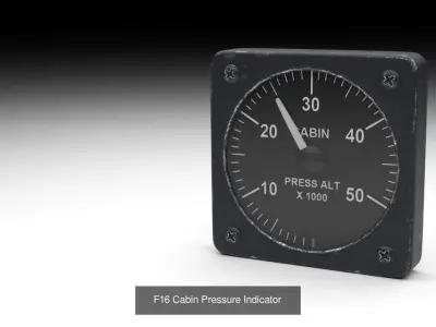 F16 Right Auxiliary Console 3D Model Collection