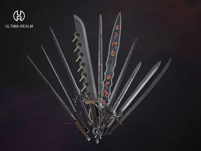 Swords Low-poly 3D model