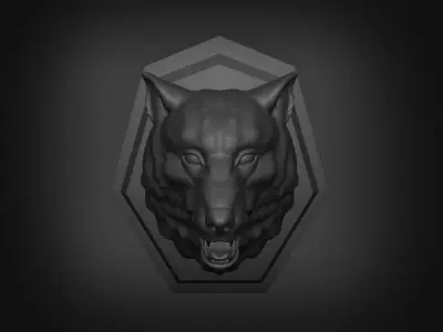 Wolf head Free 3D model