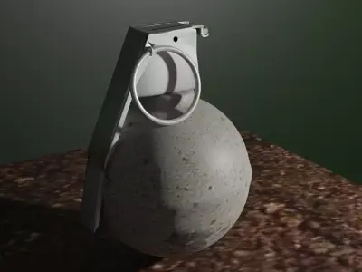 Grenade Baseball Low-poly 3D model