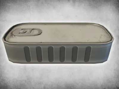 Small Metal Can Low-poly 3D model