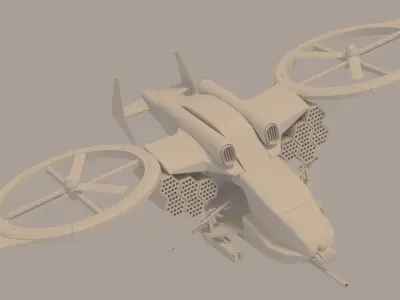 GUNSHIP helicopter 3D model
