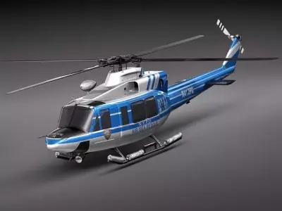 Bell 412 Police Copter 3D model