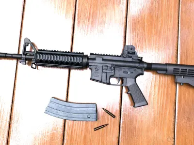 M4A1 rifle Low-poly 3D model