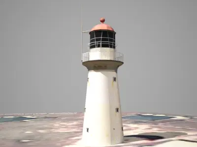 Bustard Head Lighthouse Low-poly 3D model