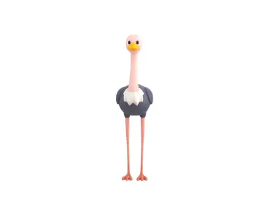 Character314 Ostrich 3D model