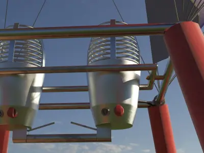 Hot air balloon Low-poly 3D model