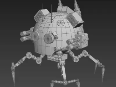 Robot with arms and legs 3D model 3
