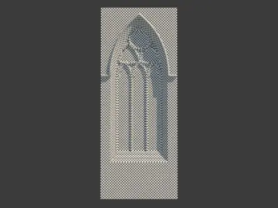Medieval Gothic Window 02 3D model