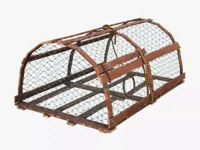 Crab Trap 02 Low-poly 3D model