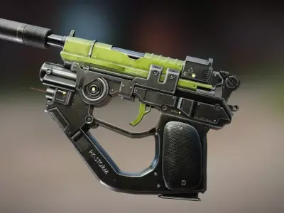 Advanced Pistol Low-poly 3D model