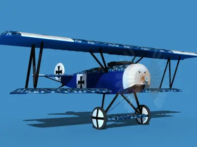 Fokker D-VI V04 3D model