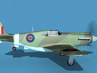 North American A-36A Apache V14 RAF 3D model