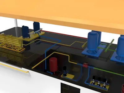 Water Treatment Plant 3D model