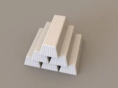 Gold for the millionaire Free low-poly 3D model