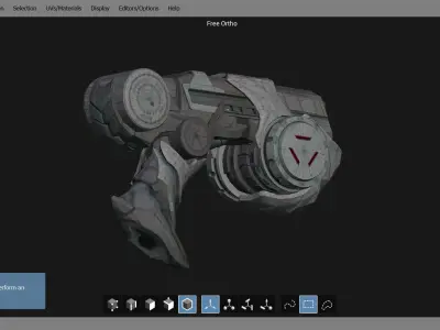 Predator Hans Gun Free 3D model