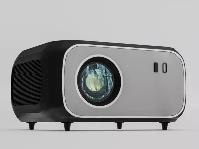 smart beam Projector or  Movie Projector Low-poly 3D model