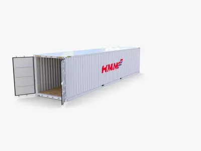 40ft Shipping Container HMM v3 3D model