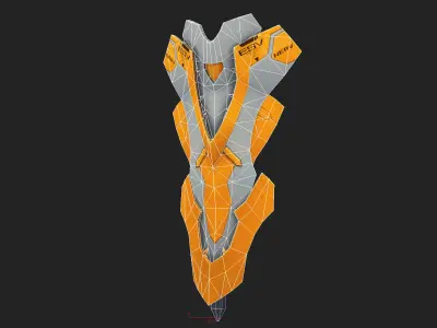  EVA UNIT 00 Defense Shield Enchanted shield of virtue Low-poly 3D model