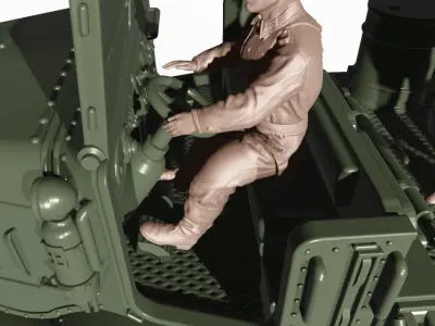 Sd Kfz 9-1 - Crane vehicle 3D print model