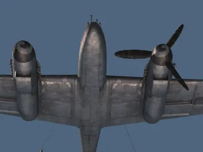 me-110c luftwaffe bf Low-poly 3D model
