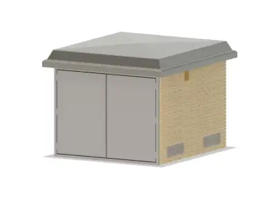 Model Railway - Electricity Substation Building 3D print model