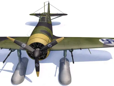 Fokker D-21 - D-XXI - Finnish 3D model