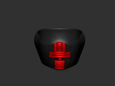 gas mask helmet scifi high poly sculpt 3d printable  3D model 7