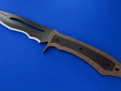 Sharpe and nice knife  Low-poly 3D model