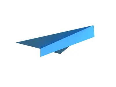 Paper Plane v4 007 Low-poly 3D model