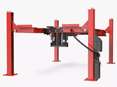 4 Post Car Lift Hunter L451 3D model