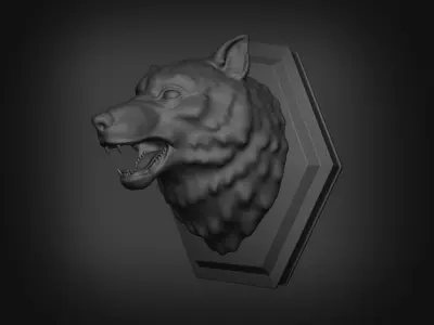 Wolf head Free 3D model