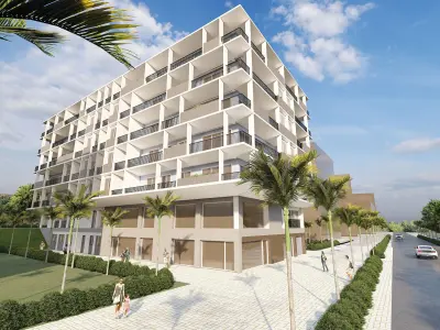 8 Floor Modern Hotel Building SketchUp and Lumion 3D Model 3D model