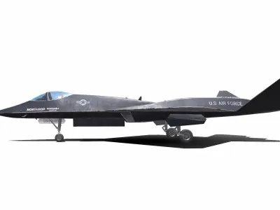 Northrop YF-23 Stealth Fighter Jet Low-poly PBR Low-poly 3D model