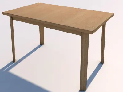 Low Poly UV Mapped  Desk Table Free low-poly 3D model