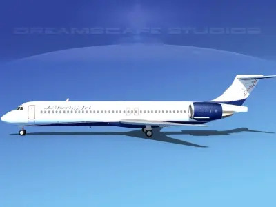 McDonnell Douglas MD-87 Liberty Jet 3D model