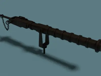 Cannon Falconete Low-poly 3D model