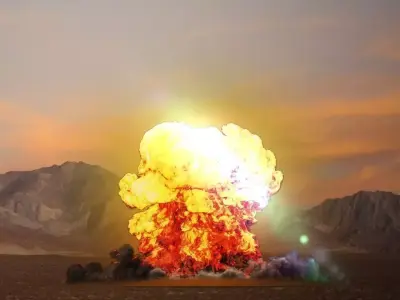 FumeFx Heavy Explosion Element Asset File for 3d studio Max Low-poly 3D model