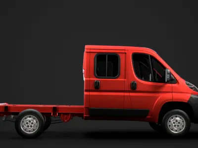 Citroen Jumper Relay Chassis Truck Crew Cab 3450 WB 2014 3D model