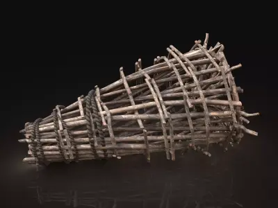 Next Gen AAA Survival Fish Trap Animal Bird Cage Locker Low-poly 3D model