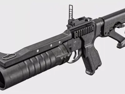 GL 40 Grenade Launcher Low-poly 3D model