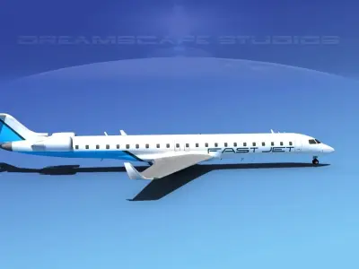 Bombardier CRJ900 Fast Jet 3D model