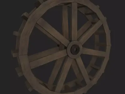 Paddle Wheel full PBR textured ready for UE5 Free low-poly 3D model