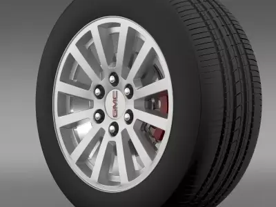 GMC Yukon Hybrid 2012 wheel 3D model
