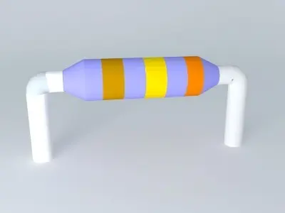 Resistor colorful plastic tube Free 3D model