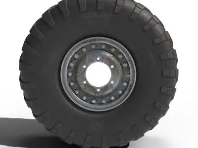 Zil-157 Wheel Low-poly 3D model