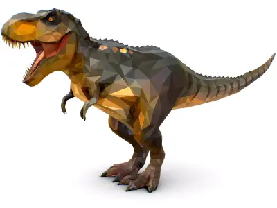 Dinosaur T- Rex  Lowpoly Art Style Animal Low-poly 3D model