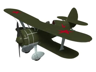 Polikarpov I-15bis 3D model